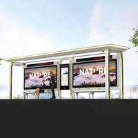 Abri de bus multi-aisles grande portée pour terminal de stationnement et de transport, intégration de distributeur de billets, OEM, vente en gros, sur mesure