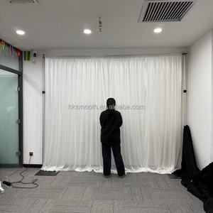 SMOOTH Church Wedding White Drapery Wedding Ice <b>Silk</b> <b>Curtain</b> Wedding Facric <b>Curtain</b> Event - Product Image 3