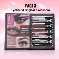 URATM Riasan Profesional Tahan Lama Eyeshadow Highlight Blush Eyeliner Lip Gloss Set Buku Riasan All-in-one