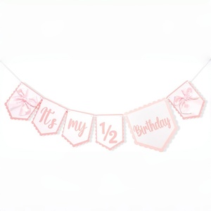 Es <span class=keywords><strong>mi</strong></span> primer cumpleaños - Pancarta <span class=keywords><strong>de</strong></span> decoración para el cumpleaños <span class=keywords><strong>de</strong></span> una <span class=keywords><strong>niña</strong></span> <span class=keywords><strong>de</strong></span> seis meses, pancarta rosa con lazo para <span class=keywords><strong>la</strong></span> fiesta <span class=keywords><strong>de</strong></span> medio cumpleaños, accesorios para fotos <span class=keywords><strong>de</strong></span> <span class=keywords><strong>la</strong></span> celebración del primer cumpleaños. - Product Image 1