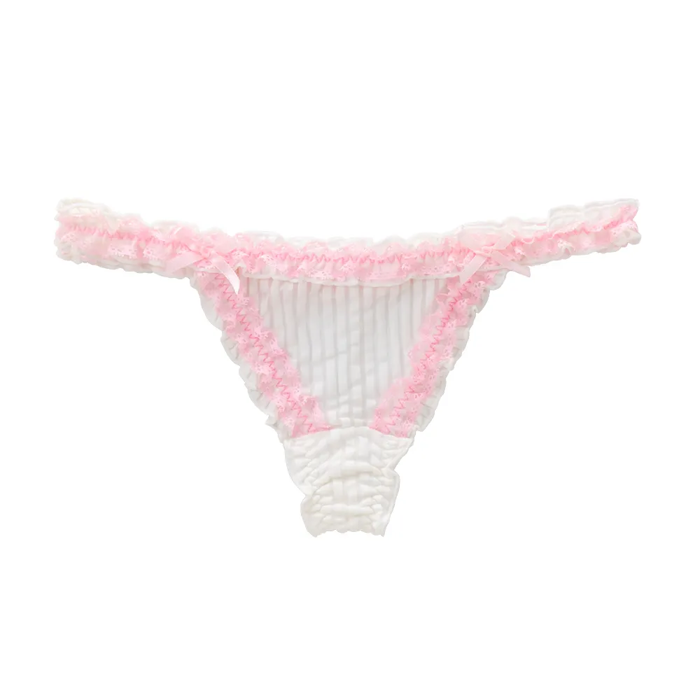 Women G String Thongs Low Waist Lace Ruffles Panties Ladies Underwear Erotic Panty T-back Plus Size Women's Underwear