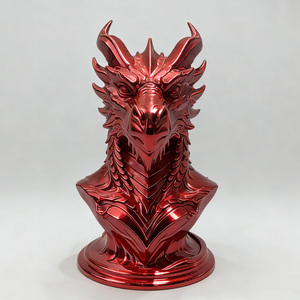Figurine de <span class=keywords><strong>dragon</strong></span> en fibre de verre écologique de luxe, modèle de sculpture décorative pour salon ou bureau - Product Image 1
