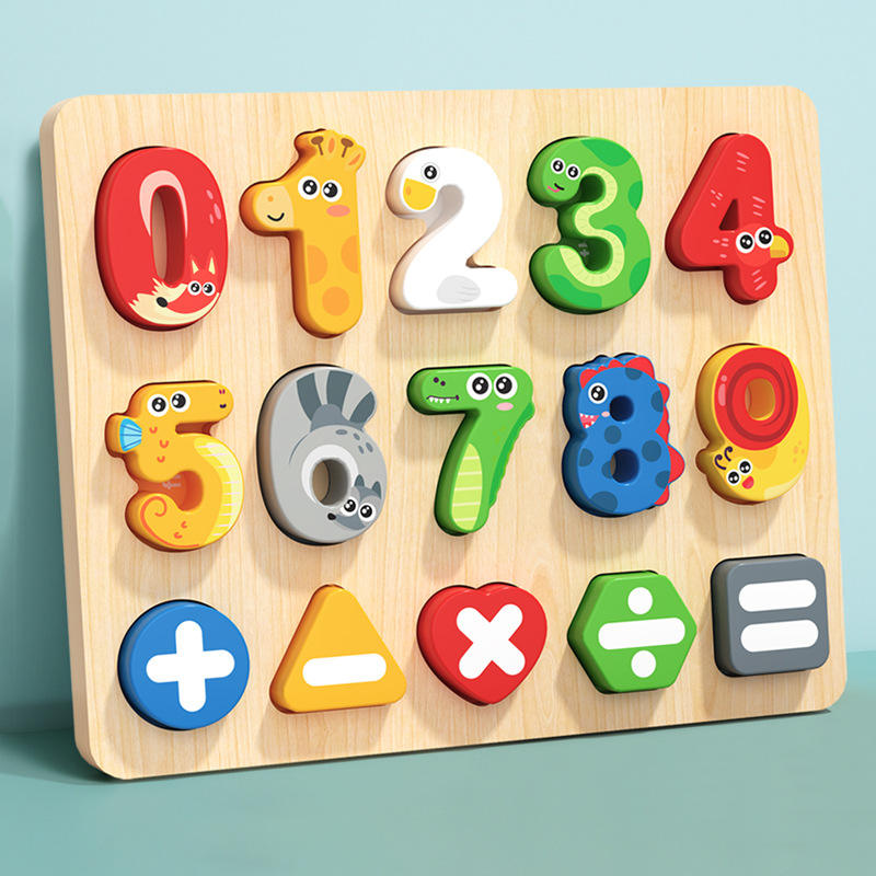 Cartoon animal number board