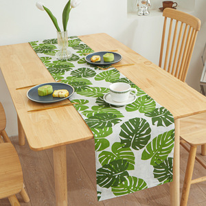 Luce di Ychon di lusso stampato biadesivo pattinato tavolo runner <span class=keywords><strong>cotone</strong></span> poliestere <span class=keywords><strong>tovaglia</strong></span> per feste di nozze per la decorazione della casa - Product Image 2