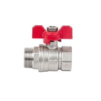 Robinet à bille en laiton de type union 1/2" 3/4" 1" avec poignée en T miniature, filetage mâle-femelle, pour le contrôle de l'eau en plomberie