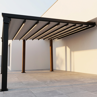Pergola rétractable en tissu en aluminium 6063-T5 pour les constructeurs et les entrepreneurs