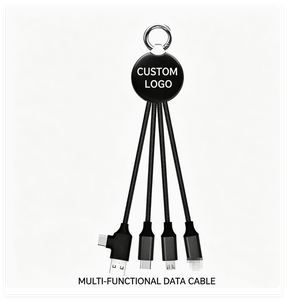 <span class=keywords><strong>C</strong></span>âble de charge 3-en-1 avec logo LED lumineux et porte-clés, cadeau promotionnel personnalisé OEM avec logo lumineux et <span class=keywords><strong>c</strong></span>âbles multiples, avec connecteur <span class=keywords><strong>Type</strong></span> <span class=keywords><strong>C</strong></span> - Product Image 5