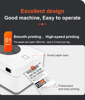 Mesin Printer Label kode batang termal, Printer kode batang termal putih dan hitam