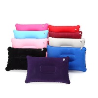 Oreiller gonflable portable ultraléger en PVC et nylon, coussin de sommeil pour voyage, chambre, randonnée, plage, voiture, avion, soutien de la tête