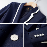 Ensemble deux pièces haut de gamme pour femme : veste de costume légère à manches courtes, élégante et tendance, idéale pour un look professionnel estival