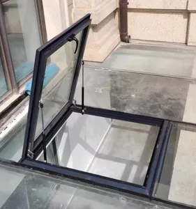 Top Window Glass Glazed Sliding Opening Pyramid Skylight For A Flat Roof Extension Pyramid Roof Window