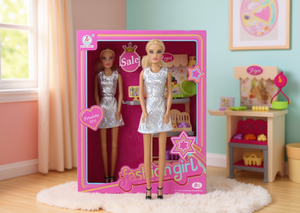 Poupée Fashiongirl en plastique, 4-6 ans, jouet de mode, ensemble de jeu de déguisement - Product Image 2