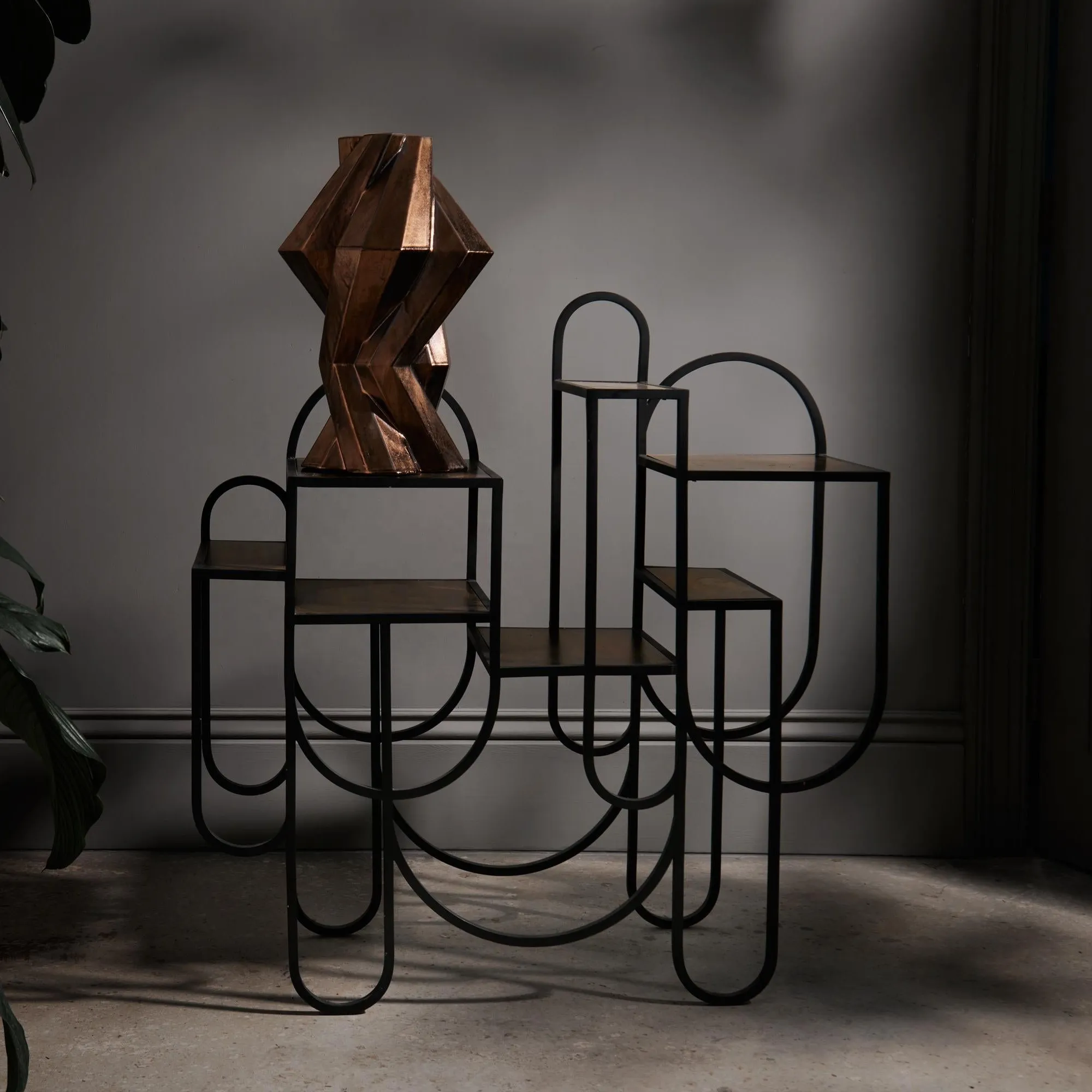 Современный стильный дизайн мебель из кованого железа металлический каркас книжный шкаф