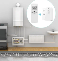Termostato WiFi HY703RF de Diseño Moderno para Caldera de Gas con Control Remoto Inalámbrico para Calefacción por Suelo Radiante