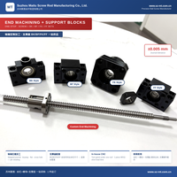 Vis à billes SFU2005 SFU2510 avec écrou, vis de mouvement linéaire de précision roulée C7, longueur et usinage des extrémités sur mesure pour l'automatisation CNC
