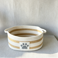 Panier de rangement ovale en corde de coton écologique moderne de haute qualité, multi-usages, avec poignée, panier cadeau pour usage domestique