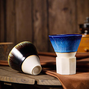 Tasse <span class=keywords><strong>à</strong></span> café/thé en céramique artisanale du Moyen-Orient, sans anse, base en forme d'entonnoir, transformée en tasse <span class=keywords><strong>à</strong></span> espresso - Product Image 5