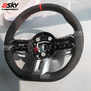 Volant en fibre de carbone pour <span class=keywords><strong>Mercedes</strong></span>-Benz W206 W205 W204 W222 W223 W213 W177 W463 <span class=keywords><strong>AMG</strong></span> GT GLS63 GLE63 SL63 G63 A45 C63 E63 - Product Image 3