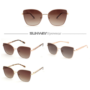 Wholesale Manufacturer Retro Metal Sun Glasses Polarized Shades with High Quality Custom Logo Cat Eye Sunglasses for Women Men - Product Image 2