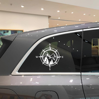 Autocollant de voiture Creative Compass, autocollants en vinyle imperméables et durables pour carrosserie de voiture, adaptés à Benz, BMW, Toyota