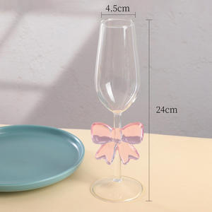 Juego <span class=keywords><strong>de</strong></span> Copas <span class=keywords><strong>de</strong></span> Vino <span class=keywords><strong>de</strong></span> Cristal con Lazo Elegante al <span class=keywords><strong>por</strong></span> <span class=keywords><strong>Mayor</strong></span>, Copa <span class=keywords><strong>de</strong></span> Vino Tinto Romántica, Copa <span class=keywords><strong>de</strong></span> Cóctel, Vaso <span class=keywords><strong>de</strong></span> Leche con Tallo para el Hogar - Product Image 5