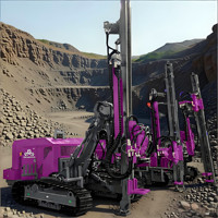Foreuse hydraulique DTH pour forage de puits en roche dure en surface