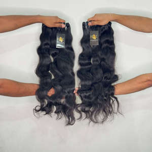 Wholesale Raw Top Quality Indian Virgin Hair Wavy Human Hair <b>Bundles</b> Straight <b>Curly</b> Indian Temple Human Hair Extension <b>Bundles</b> - Product Image 1