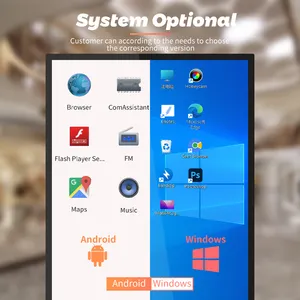 43 55 Inch Indoor Touchscreen 500cd Helderheid Android Digital Signage Mediaspeler Lcd Mall Reclame Kiosk