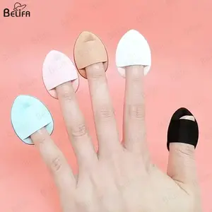 Thương Hiệu Tư Nhân Biểu Tượng Tùy Chỉnh Mini Powder Puff Kem Che Khuyết Điểm Trang Điểm Miếng Bọt Biển Mỹ Phẩm Puff Ngón Tay Đệm Không Khí Puff