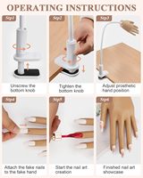 Main Artificielle Professionnelle pour Manucure Terresa, Modèle Féminin, Articulation Fixe et Mobile, Fonction de Flexion, Affichage Étoile