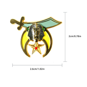 Épinglette maçonnique 3D en or de qualité supérieure |   Badge de la Fraternité maçonnique 2,6*2 cm |   Emblème de la Pyramide de la Terre Sainte BLM13 - Product Image 2