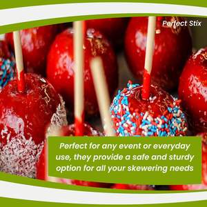 Brochettes en bois naturel de qualité supérieure, bâtonnets de bambou de 8 pouces pour <span class=keywords><strong>kebab</strong></span>, apéritif - Product Image 4