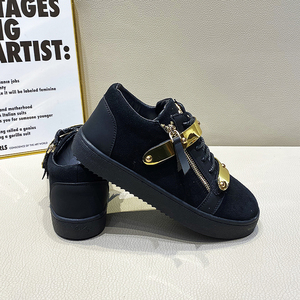 2025 primavera y otoño nuevo producto zapatos bajos para hombres gamuza sintética con doble hebilla de Metal tendencia de moda cierre con cordones - Product Image 5