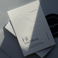 Élégantes invitations de mariage en coton gaufré, cartes d'invitation personnalisées avec impression typographique et enveloppes scellées