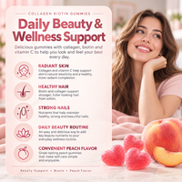 Complément alimentaire en bonbons gélifiés pour la beauté de la peau, marque privée, collagène et biotine pour les cheveux, la peau et les ongles