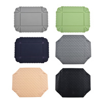 Boîte de rangement pliable à ventouse magnétique en silicone, plateau à fruits pour le camping en plein air, tapis de table, coussin isolant thermique