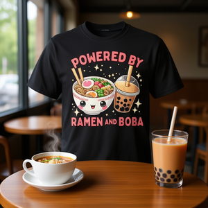 Camiseta con diseño de comida adorable de Ramen y Boba para los amantes del Ramen y del Bubble Tea - Product Image 3