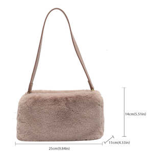 Nouveau Sac à Bandoulière en Peluche 2026 pour Femme – Sac Fourre-tout Multifonctionnel Simple en Peluche - Product Image 3