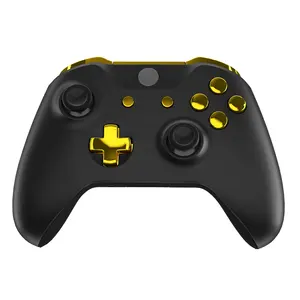 Özelleştirilmiş kaplama altın (yaklaşık kılavuzu) tam düğme kitleri denetleyici Dpad eylem düğmesi XBox One S denetleyicisi için oyun aksesuarları