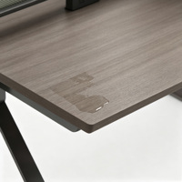 Escritorio modular abierto para empleados con cajones de almacenamiento altos, muebles de escritorio minimalistas específicos para oficina