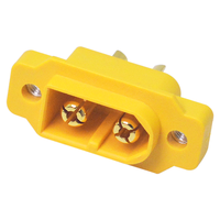 Amass-Conector de carcasa de par de montaje de tornillo montable XT60 macho y hembra a través del Panel XT60, Conector de carcasa de par de montaje, F, F, 1, 2, 2, 2, 1, 2, 2, 2