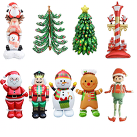 Ballons de Noël géants réutilisables et écologiques BLN – Père Noël, Bonhomme de neige, Casse-noisette – Ballons en Mylar pour intérieur et extérieur
