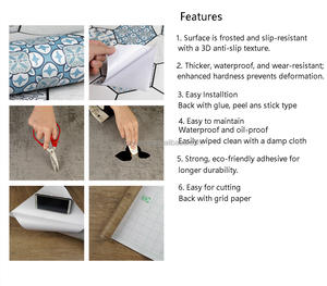 Barato Pvc <span class=keywords><strong>vinilo</strong></span> impermeable 3D blanco y negro rejilla Peel and Stick autoadhesivo baño piso pegatina papel tapiz suelo - Product Image 6