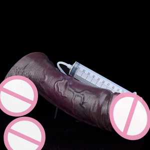 Dildo de silicona suave de doble capa de 12.4 pulgadas, pene grueso con ventosa, juguete sexual realista con eyaculación para uso anal y vaginal. - Product Image 2