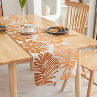 Ychon Chemins de table en feuille de palmier de haute qualité Double face Nappe de table de salle à manger exquise pour les décorations pour la maison