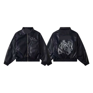 <span class=keywords><strong>Giacca</strong></span> in <span class=keywords><strong>Pelle</strong></span> Foderata in Pile con Ricamo 'Principi d'Amore' Nuova Collezione 25ss, Stile 'Rich Second Generation', Vendita all'Ingrosso Direttamente dalla Fabbrica - Product Image 5