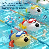 YD TOYS Jouet de bain pour bébé en plastique ABS sûr en forme de chien, avec jet d'eau, motif de dessin animé pour les tout-petits de 0 à 24 mois, unisexe, garçons et filles
