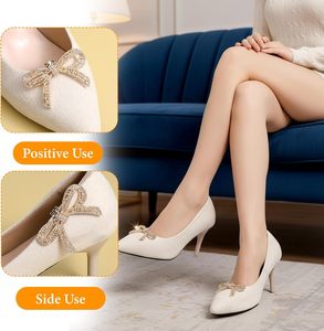 Pcs Rhinestone Bow Shoe Clips Detachable Decorative Shoe Clips Rhinestone Bows For Shoes Sparkling Jewelry For <b>Heels</b> Decoration - Product Image 3