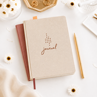 Journal personnalisé en lin avec couverture rigide beige en tissu naturel, cadeau OEM en gros