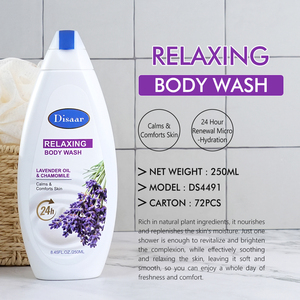 Gel douche relaxant à l'huile de lavande et à la camomille Disaar, apaise la peau, hydrate, <span class=keywords><strong>parfum</strong></span> pour femmes et hommes, gel douche en vrac - Product Image 2